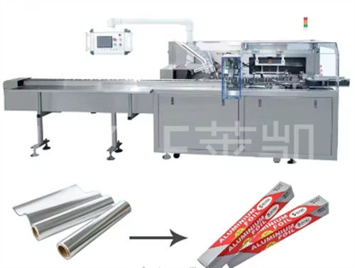 গুণ  1500kg Automatic Cartoning Machine For Small Foil Roll Packing 30-60 Boxes/min কারখানা