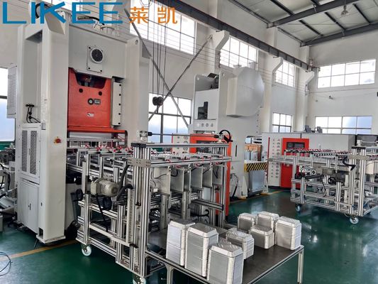কেনা LK-T80 Aluminum Foil Container Making Machine with Quick Mold Change System, 80ton Press Capacity, and Mitsubishi PLC Control online manufacture