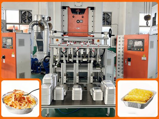 গুণ  LK-T80 Aluminum Foil Making Machine Container Hydraulic Quick Mold Change in 15 Mins কারখানা