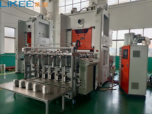 দক্ষতা সিমেন্স মোটর Mitsubishi পিএলসি কন্ট্রোল অ্যালুমিনিয়াম ফয়েল কনটেইনার তৈরীর মেশিন