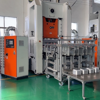 অ্যালুমিনিয়াম ফয়েল কনটেইনার তৈরির জন্য Mitsubishi PLC উচ্চ নির্ভুলতা ইস্পাত LK-T80